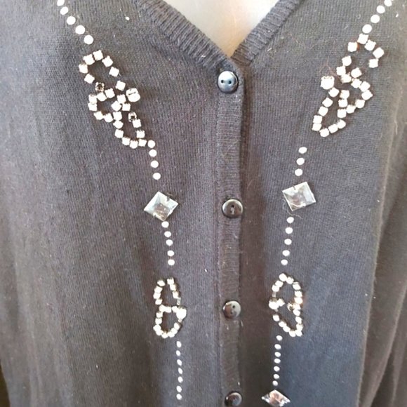 NONPATEIL | Women's Sweater Knit Cardigan Black Size Small - Picture 4 of 8